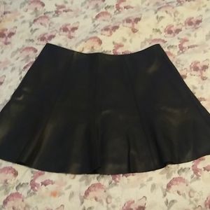 Women's Black Leather Skirt